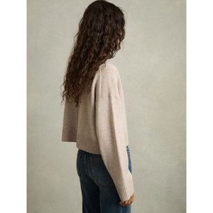 REISS RIXY Wool Cashmere Cropped Cardigan